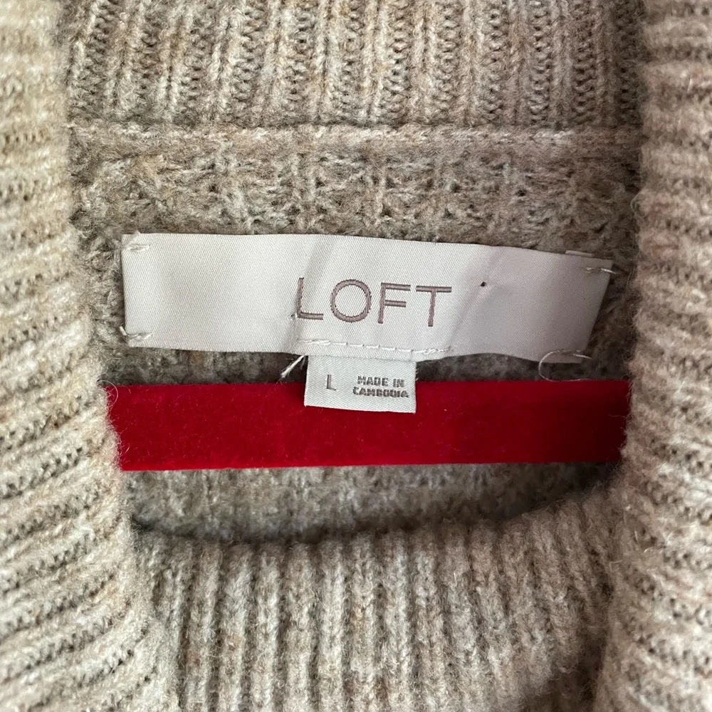 LOFT Cowl Neck Tunic Sweater Size L - Picture 5 of 6